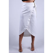 Front View Of Cruise White Double Fold Skirt