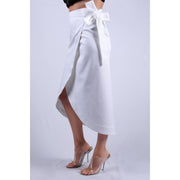 Side View Of Cruise White Double Fold Skirt 