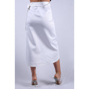 Back View Of Cruise White Double Fold Skirt 