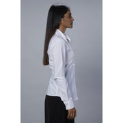 White Flip Collar Tux Shirt Side View 